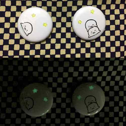 UCANBADGEの缶バッチを蓄光させてみた！