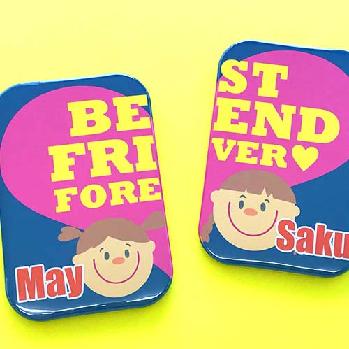 UCANBADGEの缶バッジで月と地球を表現しました