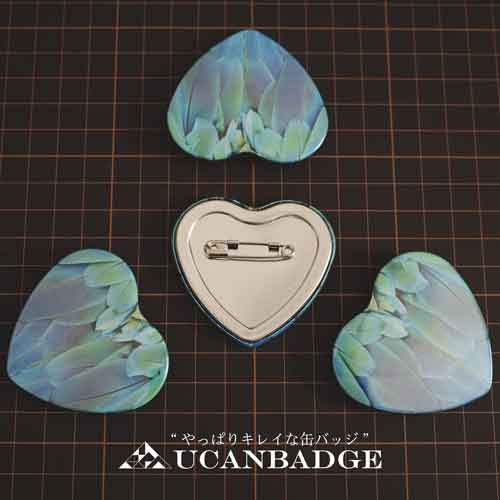 遂にUCANBADGEのハート型缶バッジが作成できます