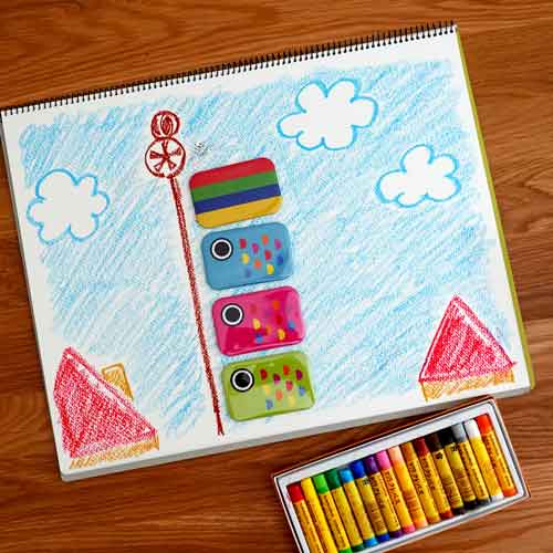 UCANBADGEの長方形缶バッジを鯉のぼりに変身だ！