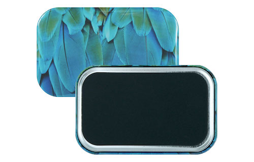 UCANBADGEのマグネット仕様の缶バッジ製品長方形 70×44mmサイズ