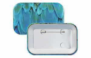 長方形よこ（70 x 44）mm安全ピン缶バッジ