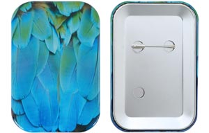 長方形たて（51 x 76）mm安全ピン缶バッジ