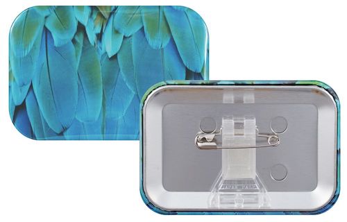 UCANBADGEのディスプレイ可能なスタンド仕様の缶バッジ製品画像76×51mm長方形サイズ